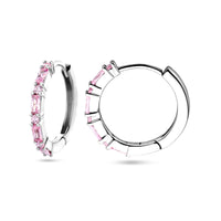 vDam Klapoorringen Roze Zirkonia Zilver Gerhodineerd 1338727