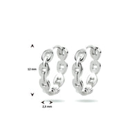 vDam Klapoorringen Schakel Zilver Gerhodineerd 1334142