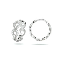 vDam Klapoorringen Schakel Zirkonia Zilver Gerhodineerd 1334144