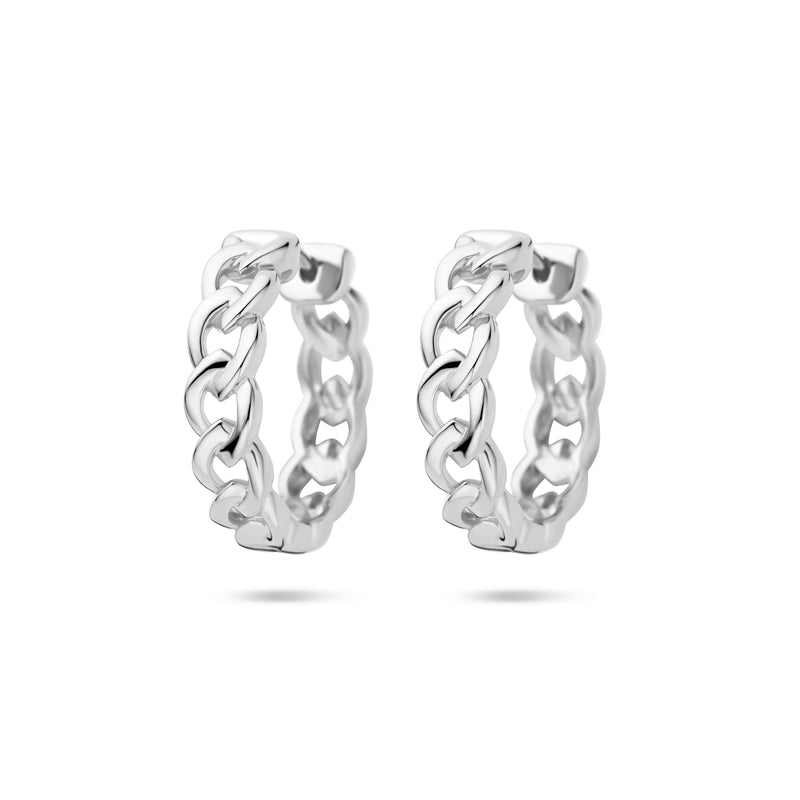 vDam Klapoorringen Schakelmotief 18mm Zilver Gerhodineerd 1339598