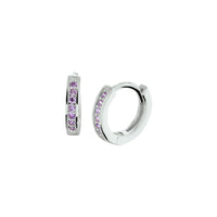 vDam Klapoorringen Synth Amethist Zilver Gerhodineerd 1332750