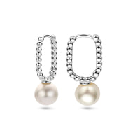 vDam Klapoorringen Synth Parel Zilver Gerhodineerd 1338456