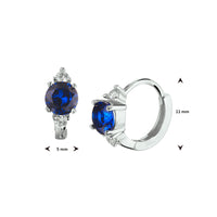 vDam Klapoorringen Synth Saffier Zilver Gerhodineerd 1332770