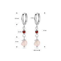 vDam Klapoorringen Toermalijn Kwarts Zilver Gerhodineerd 1338108