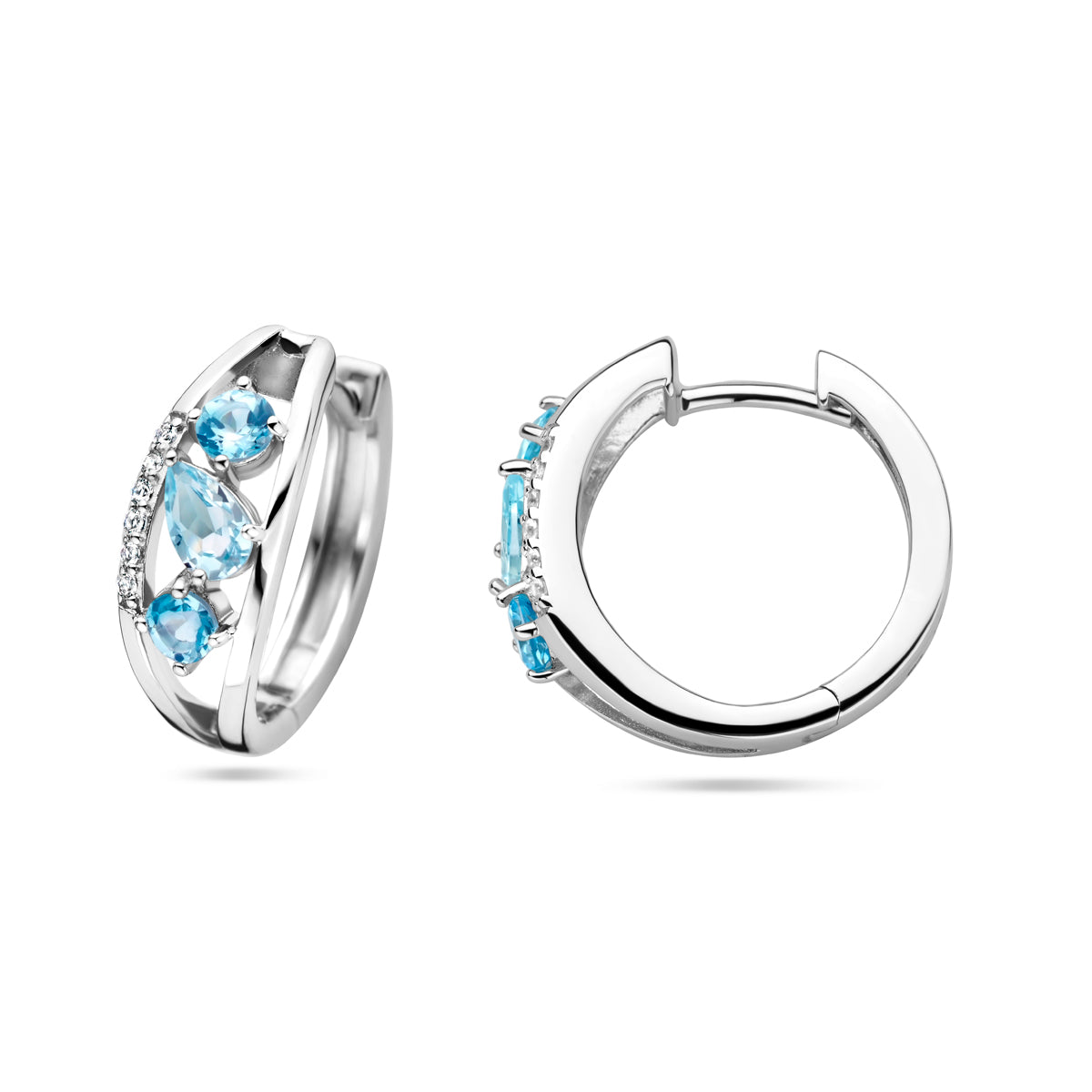 vDam Klapoorringen Topaas Zilver Gerhodineerd 1337887