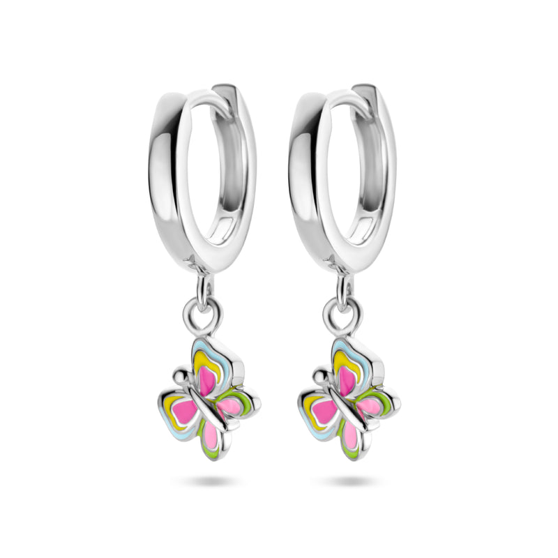 vDam Klapoorringen Vlinder Zilver Gerhodineerd 1336089