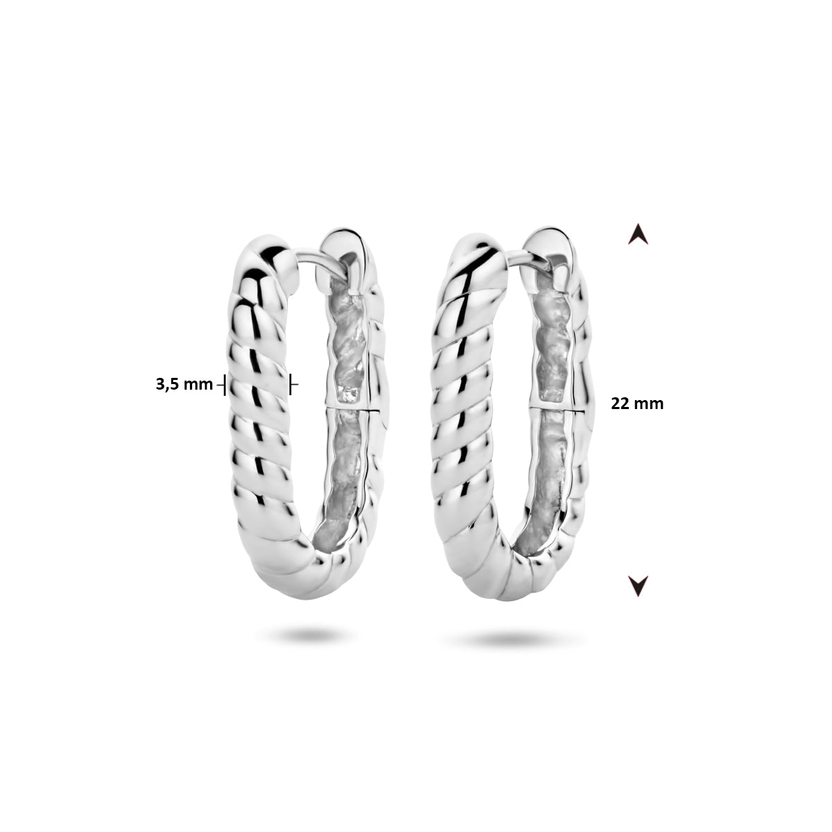 vDam Klapoorringen Zilver Gerhodineerd 1334797