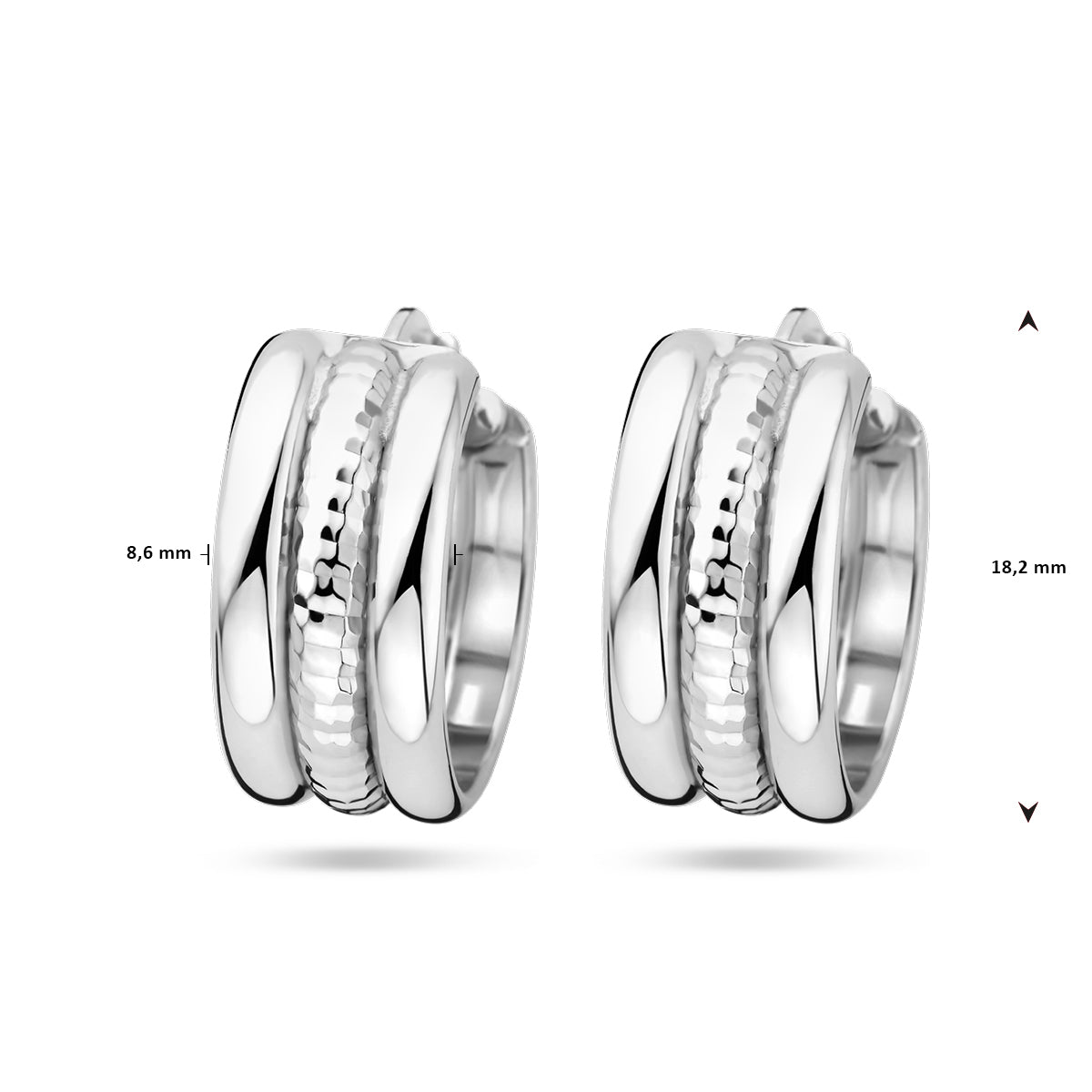 vDam Klapoorringen Zilver Gerhodineerd 1337748