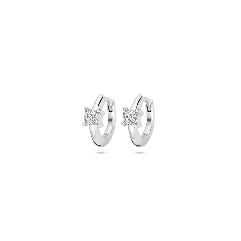 vDam Klapoorringen Zirkonia 10,5 Mm Zilver Gerhodineerd 1339691