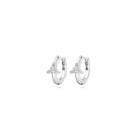 vDam Klapoorringen Zirkonia 10,5 Mm Zilver Gerhodineerd 1339693