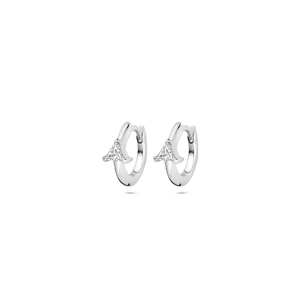 vDam Klapoorringen Zirkonia 10,5 Mm Zilver Gerhodineerd 1339693