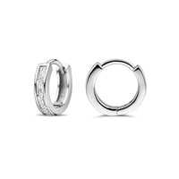 vDam Klapoorringen Zirkonia 10 Mm Zilver Gerhodineerd 1338991