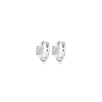 vDam Klapoorringen Zirkonia 10 Mm Zilver Gerhodineerd 1339724