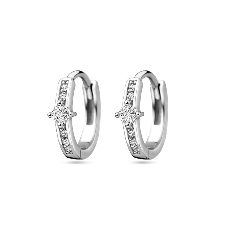 vDam Klapoorringen Zirkonia Zilver Gerhodineerd 1332704