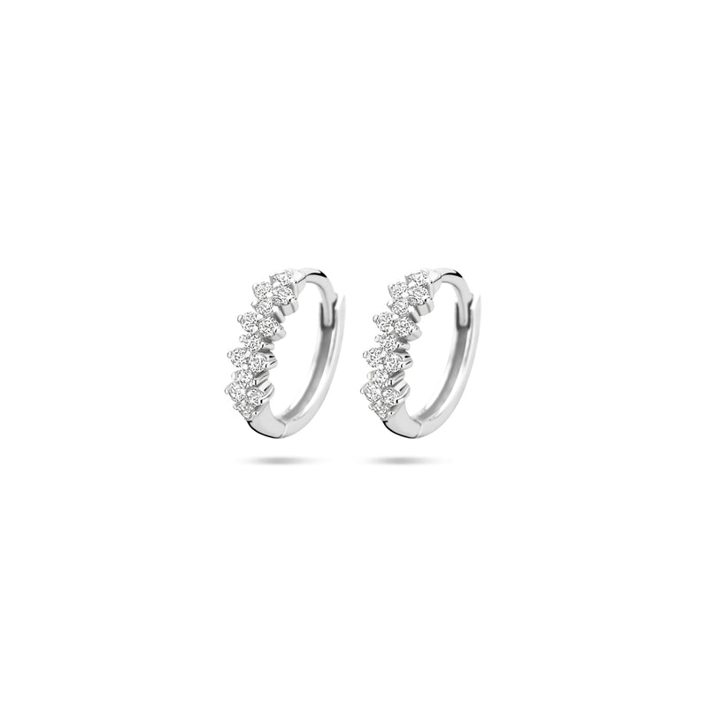 vDam Klapoorringen Zirkonia 11,5 Mm Zilver Gerhodineerd 1340810