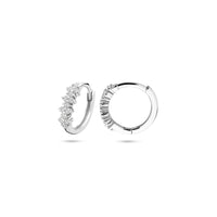 vDam Klapoorringen Zirkonia 11,5 Mm Zilver Gerhodineerd 1340810