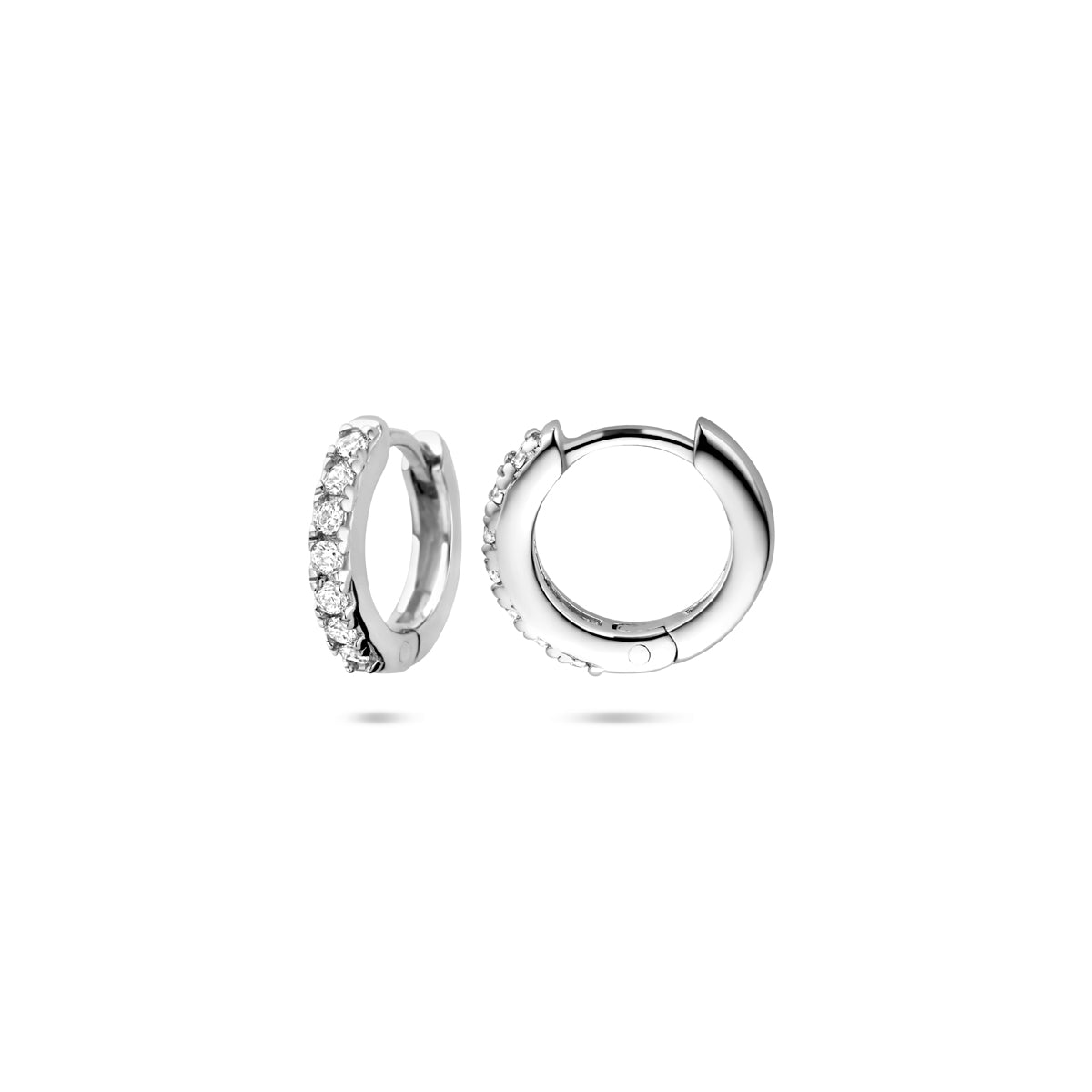 vDam Klapoorringen Zirkonia 11,5 Mm Zilver Gerhodineerd 1340874