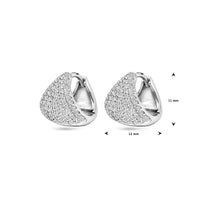 vDam Klapoorringen Zirkonia 11 Mm Zilver Gerhodineerd 1339356