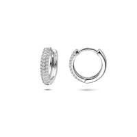 vDam Klapoorringen Zirkonia 13,5 Mm Zilver Gerhodineerd 1341362