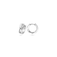 vDam Klapoorringen Zirkonia 13 Mm Zilver Gerhodineerd 1340038