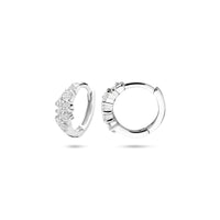 vDam Klapoorringen Zirkonia 13 Mm Zilver Gerhodineerd 1340812