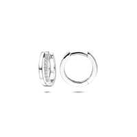 vDam Klapoorringen Zirkonia 13 Mm Zilver Gerhodineerd 1341266