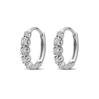 vDam Klapoorringen Zirkonia 14 Mm Zilver Gerhodineerd 1338993