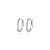 vDam Klapoorringen Zirkonia 14 Mm Zilver Gerhodineerd 1339809