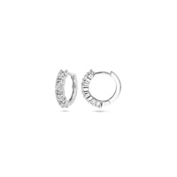 vDam Klapoorringen Zirkonia 14 Mm Zilver Gerhodineerd 1339911