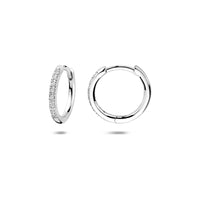 vDam Klapoorringen Zirkonia 15 Mm Zilver Gerhodineerd 1341916