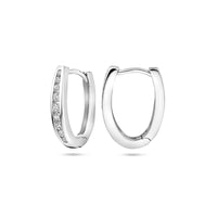 vDam Klapoorringen Zirkonia 16,5 Mm Zilver Gerhodineerd 1339759