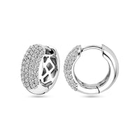 vDam Klapoorringen Zirkonia 16 Mm Zilver Gerhodineerd 1339470