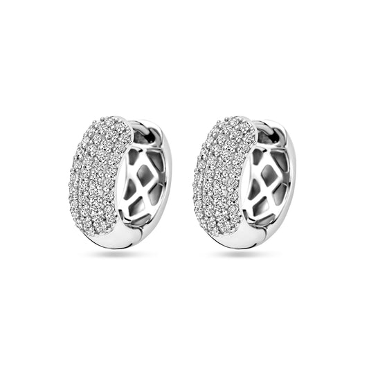 vDam Klapoorringen Zirkonia 16 Mm Zilver Gerhodineerd 1339470