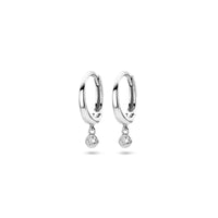 vDam Klapoorringen Zirkonia 16 Mm Zilver Gerhodineerd 1340476