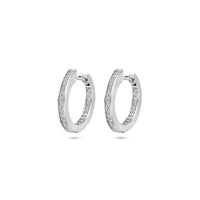 vDam Klapoorringen Zirkonia 2 Mm Buis Zilver Gerhodineerd 1339803