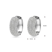vDam Klapoorringen Zirkonia 20,5 Mm Zilver Gerhodineerd 1339537