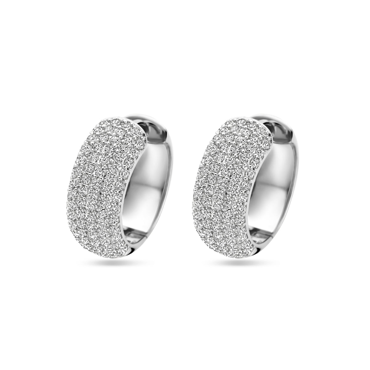 vDam Klapoorringen Zirkonia 20,5 Mm Zilver Gerhodineerd 1339537