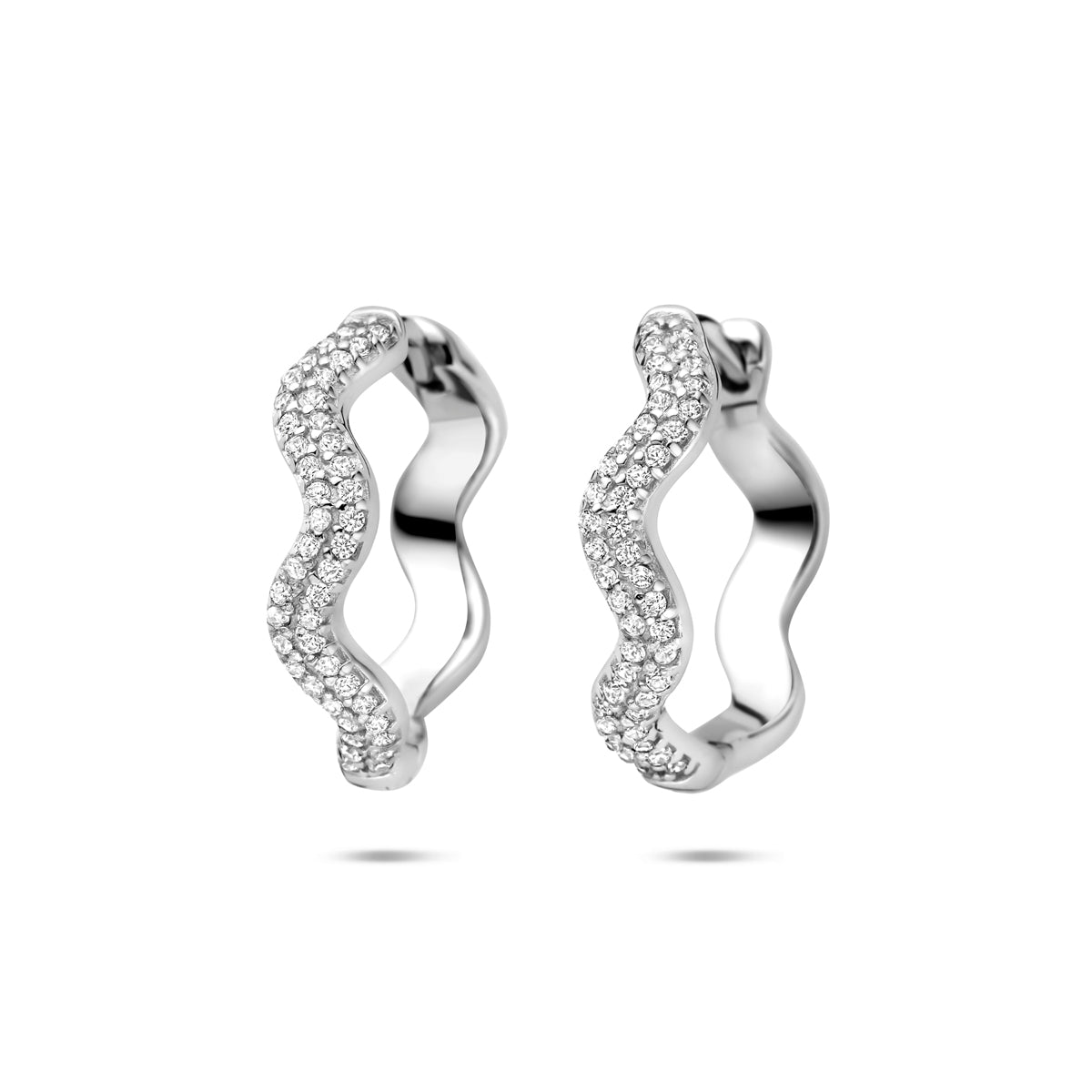 vDam Klapoorringen Zirkonia 20 Mm Zilver Gerhodineerd 1340877