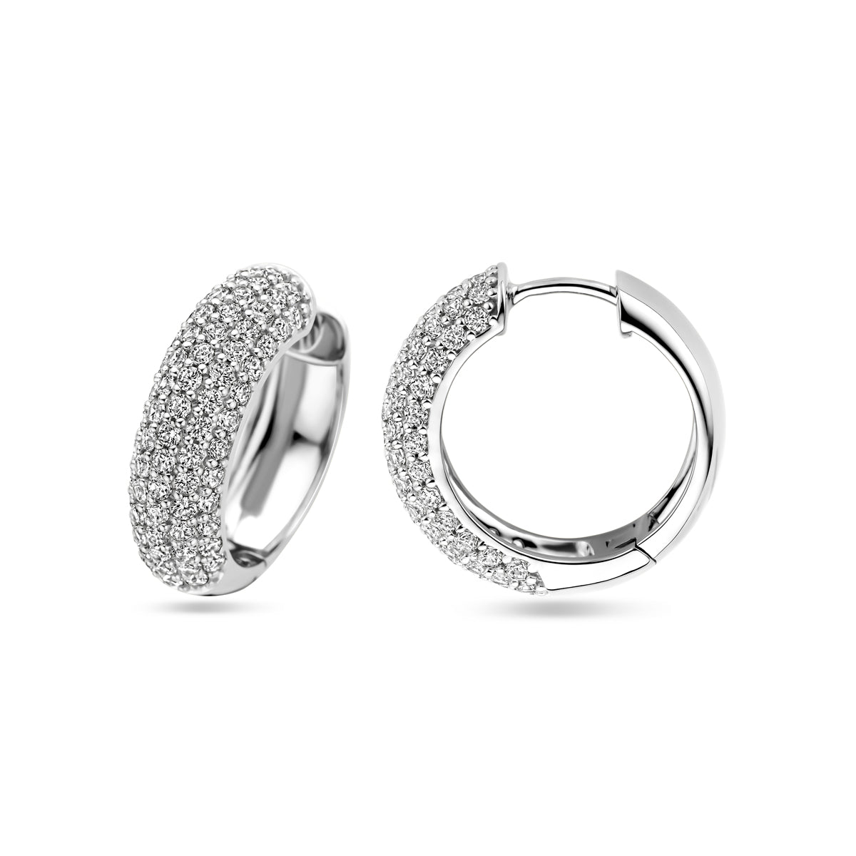 vDam Klapoorringen Zirkonia 21 Mm Zilver Gerhodineerd 1339539