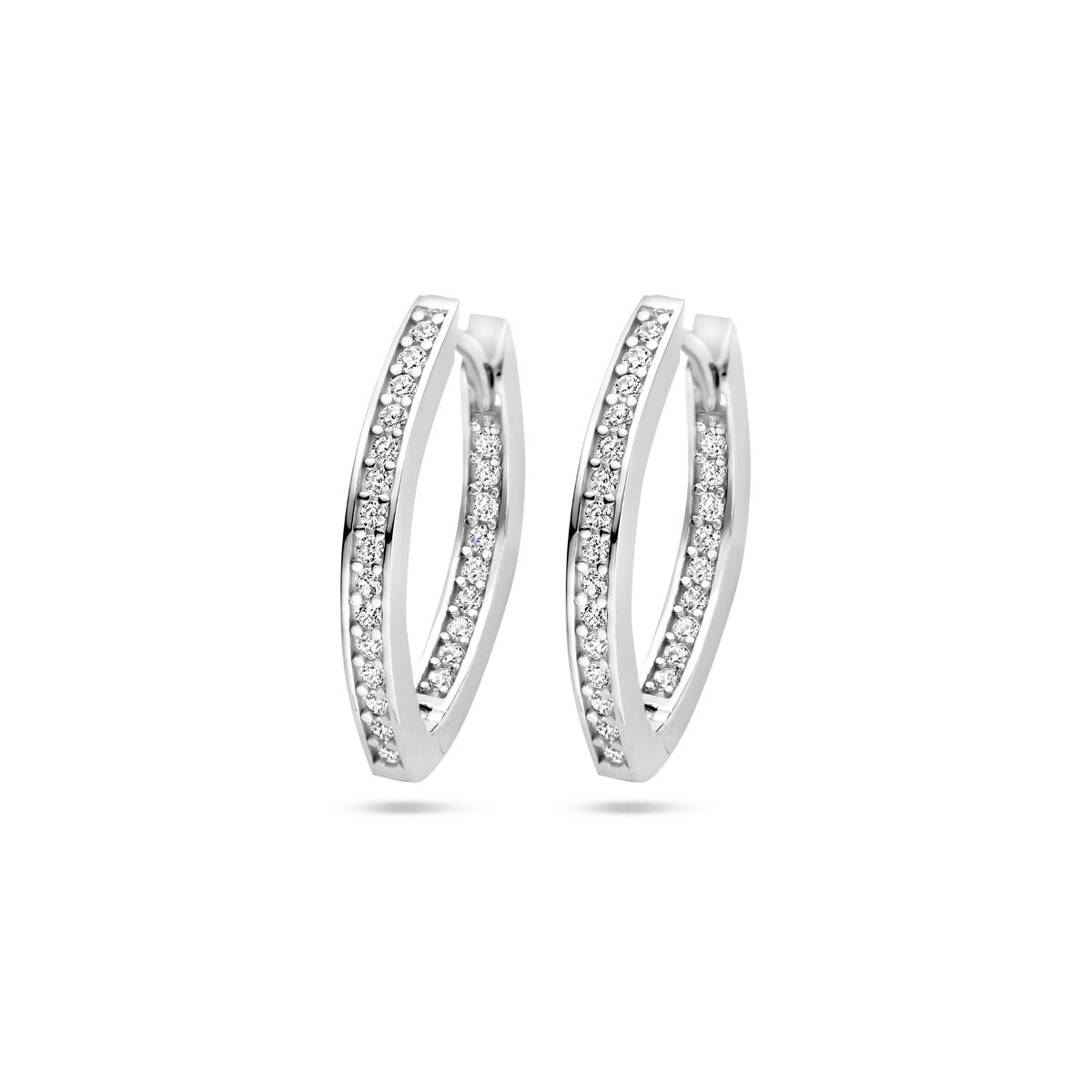 vDam Klapoorringen Zirkonia 21 Mm Zilver Gerhodineerd 1340043