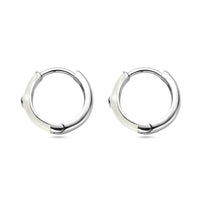 vDam Klapoorringen Zirkonia En Wit Emaille Zilver Gerhodineerd 1338408