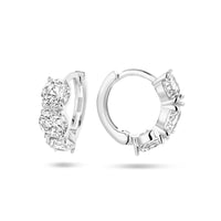 vDam Klapoorringen Zirkonia Wit Zilver Gerhodineerd 1336595