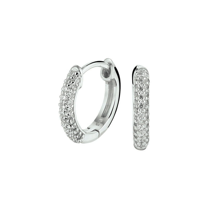 vDam Klapoorringen Zirkonia Zilver Gerhodineerd 1325207