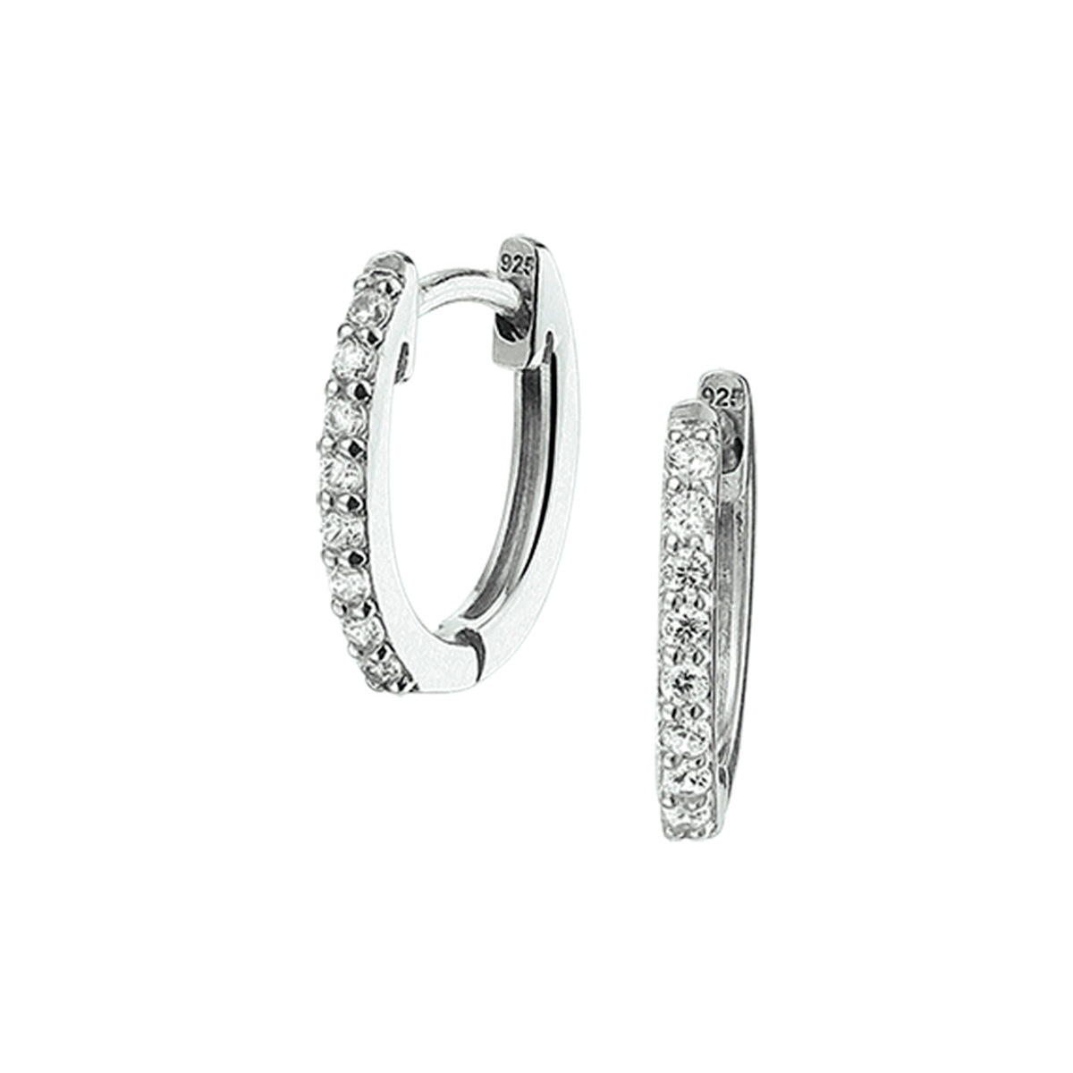 vDam Klapoorringen Zirkonia Zilver Gerhodineerd 1325208