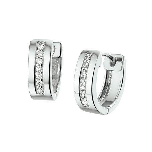 vDam Klapoorringen Zirkonia Zilver Gerhodineerd 1325820