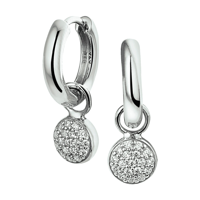 vDam Klapoorringen Zirkonia Zilver Gerhodineerd 1327089