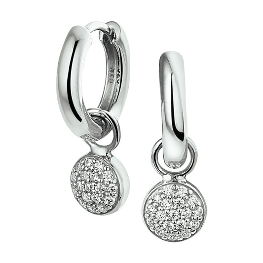 vDam Klapoorringen Zirkonia Zilver Gerhodineerd 1327089