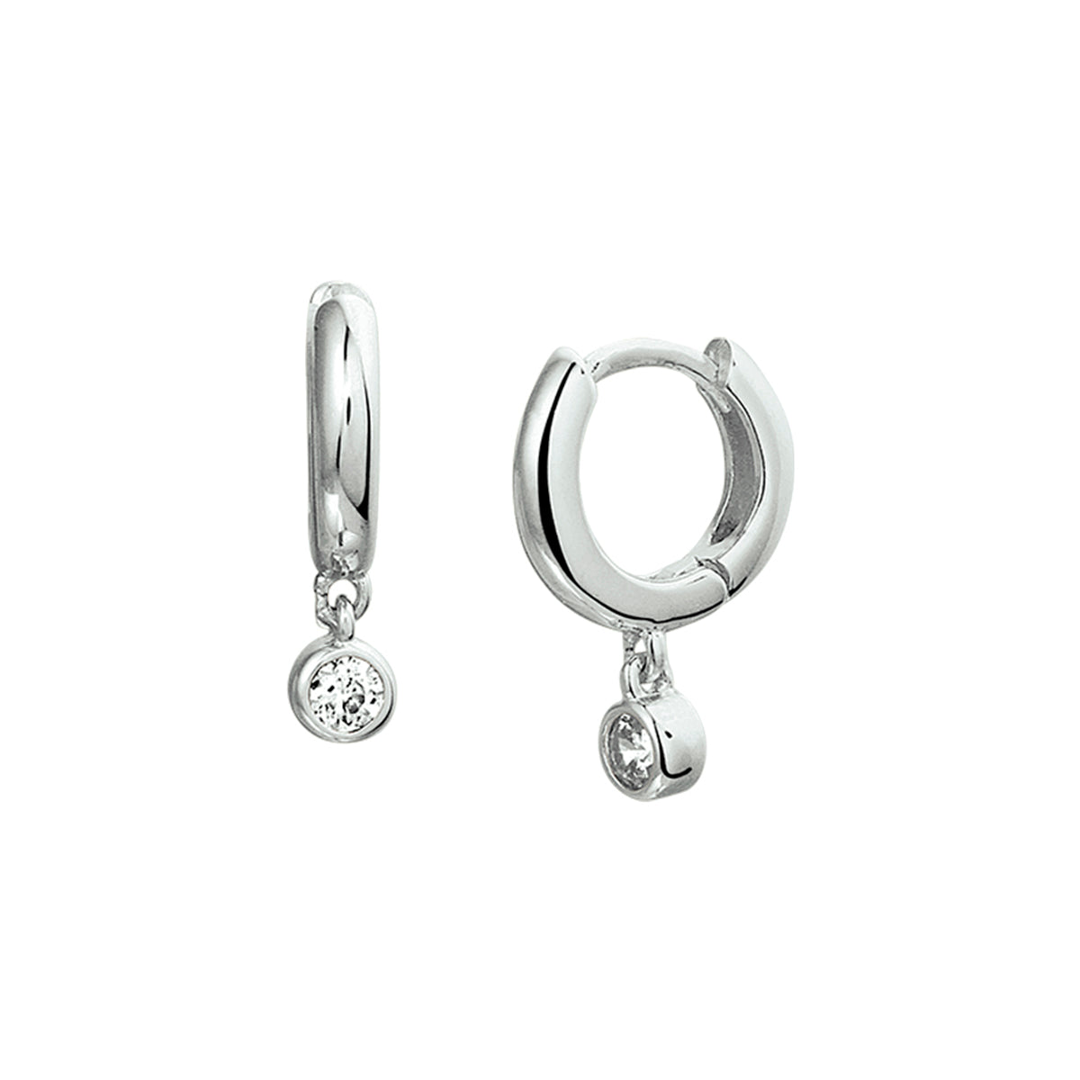 vDam Klapoorringen Zirkonia Zilver Gerhodineerd 1326734