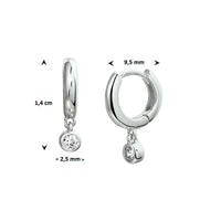 vDam Klapoorringen Zirkonia Zilver Gerhodineerd 1326734