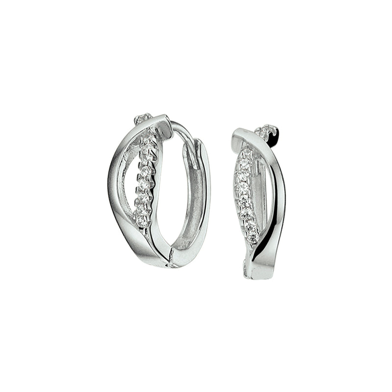 vDam Klapoorringen Zirkonia Zilver Gerhodineerd 1332708